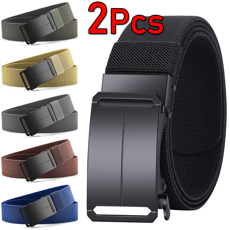 Outdoor Hunting Pants Women - Automatic Buckle Men's Belt Metal Stretch