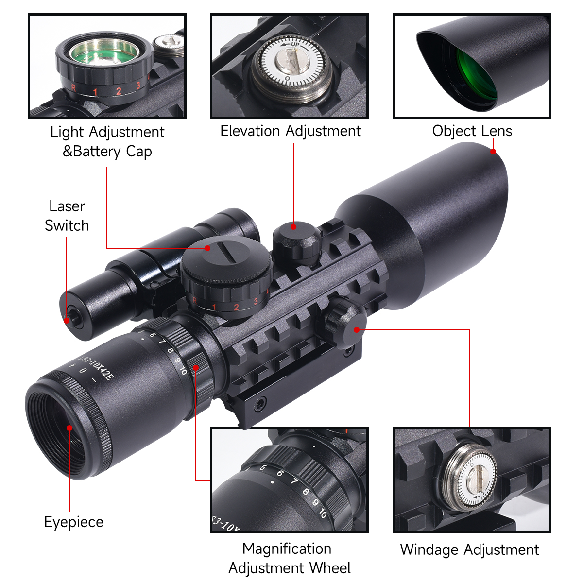 3-10X42E Tactical Scope M9 W/R – Crossbow Scope Sight recenzja i cena