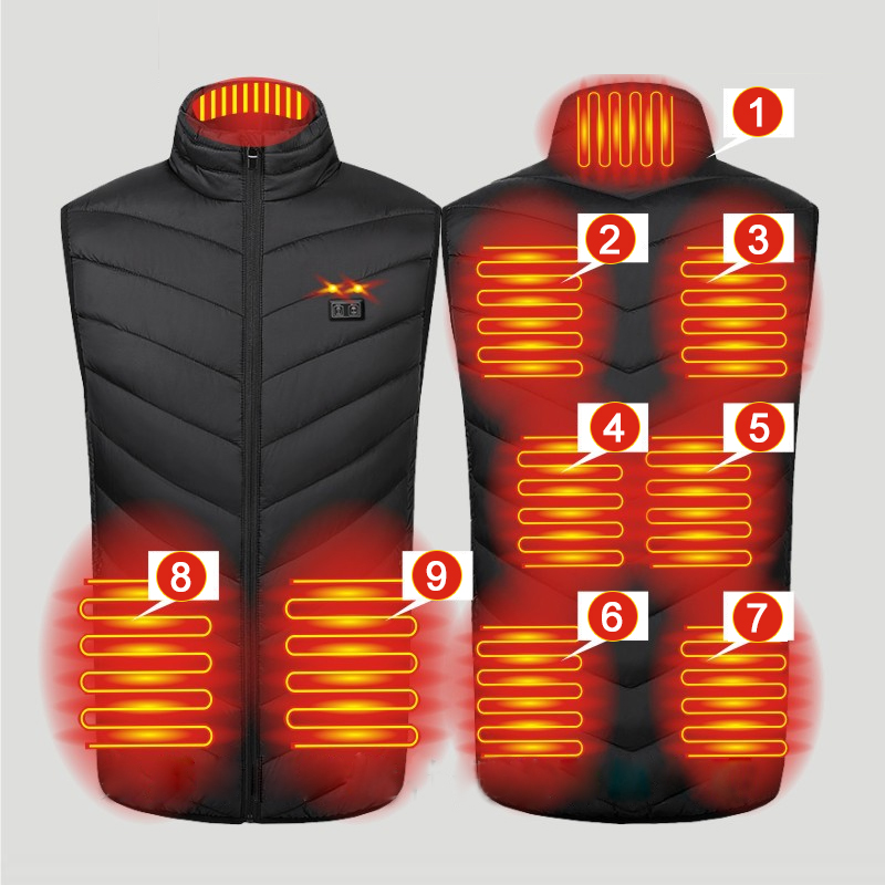 Winter 9 Areas Heated Vest Out – Outdoor Hunting Heater recenzja i cena