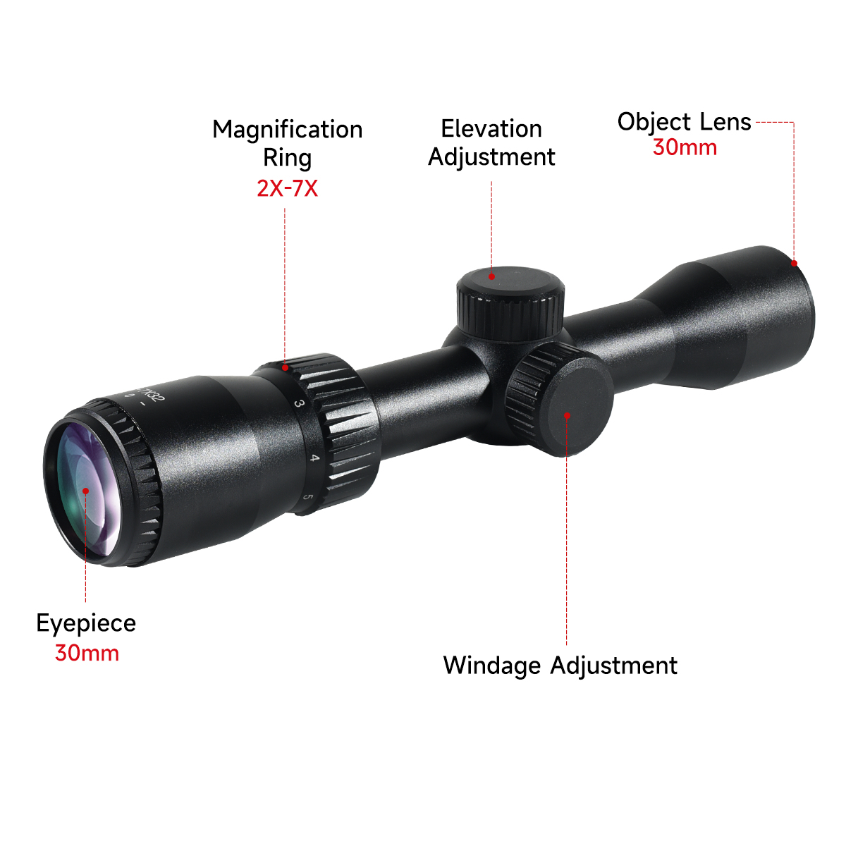 Hunting Tactical Scope 2-7x32  – Crossbow Scope Sight recenzja i cena