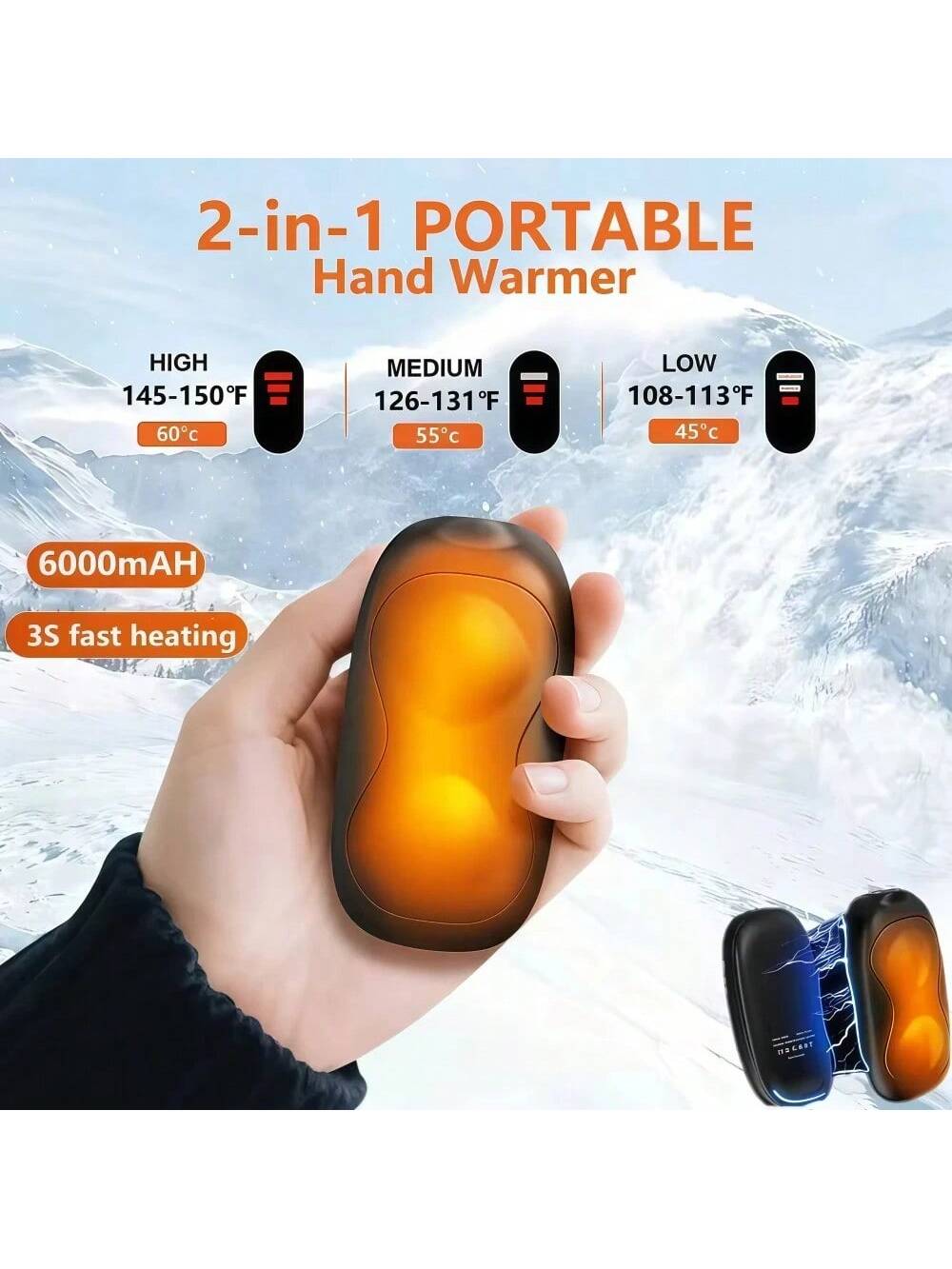 Hand Warmers Rechargeable 2 Pa – Outdoor Hunting Heater recenzja i cena