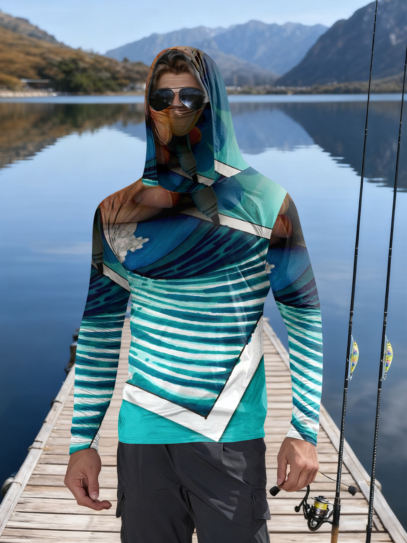 Fishing hooded sweatshirt men' – Hunting Outdoor Shirts recenzja i cena