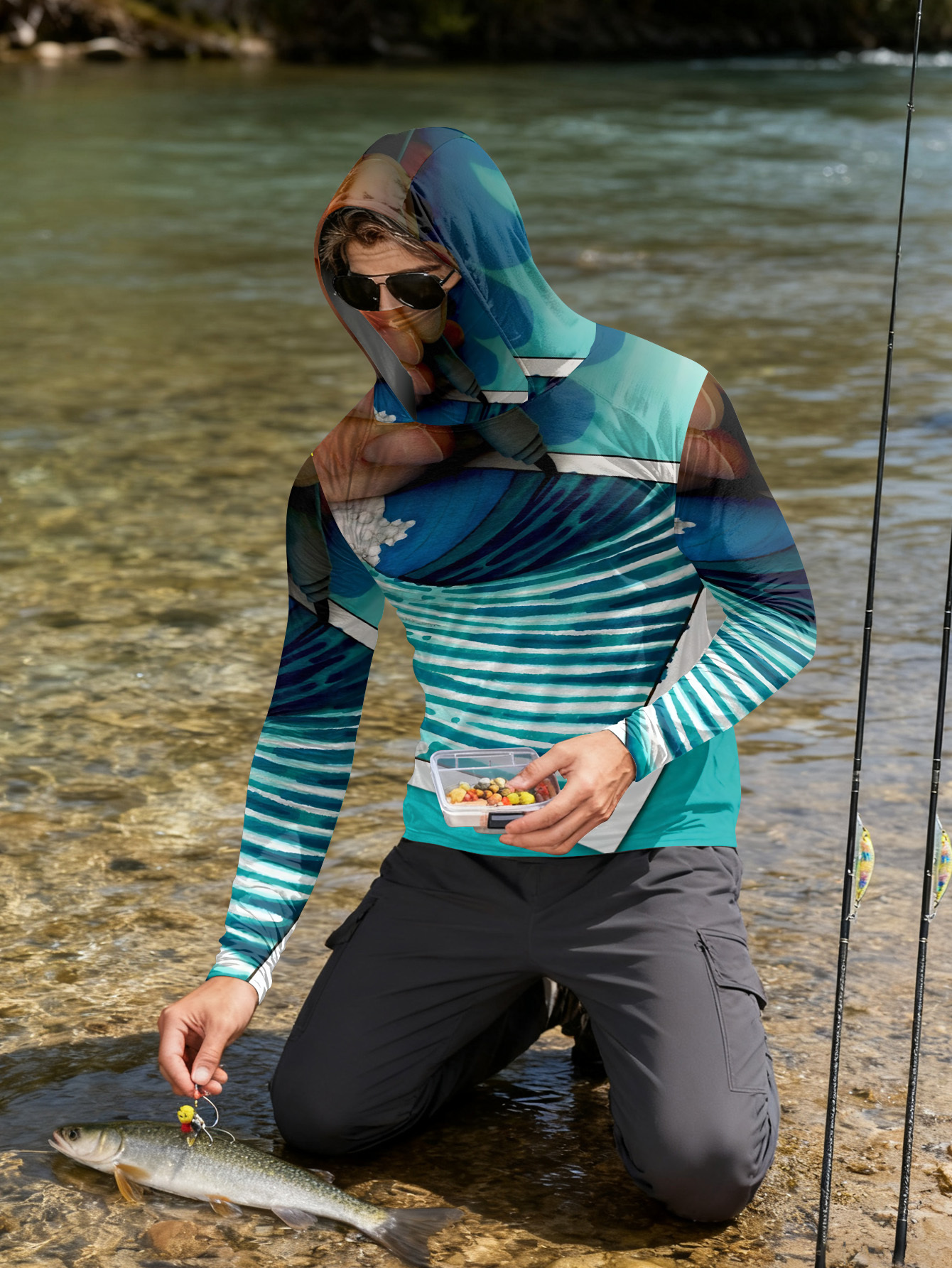 Fishing hooded sweatshirt men' – Hunting Outdoor Shirts recenzja i cena
