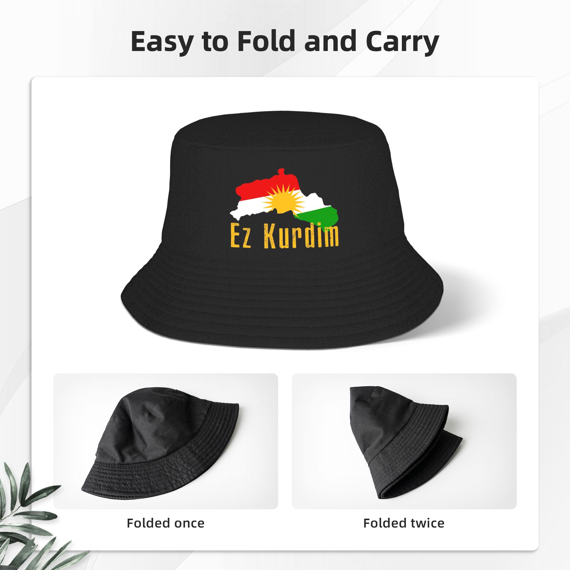 Kurdistan Flag Map  Bucket Hat – Outdoor Hunting Maps recenzja i cena