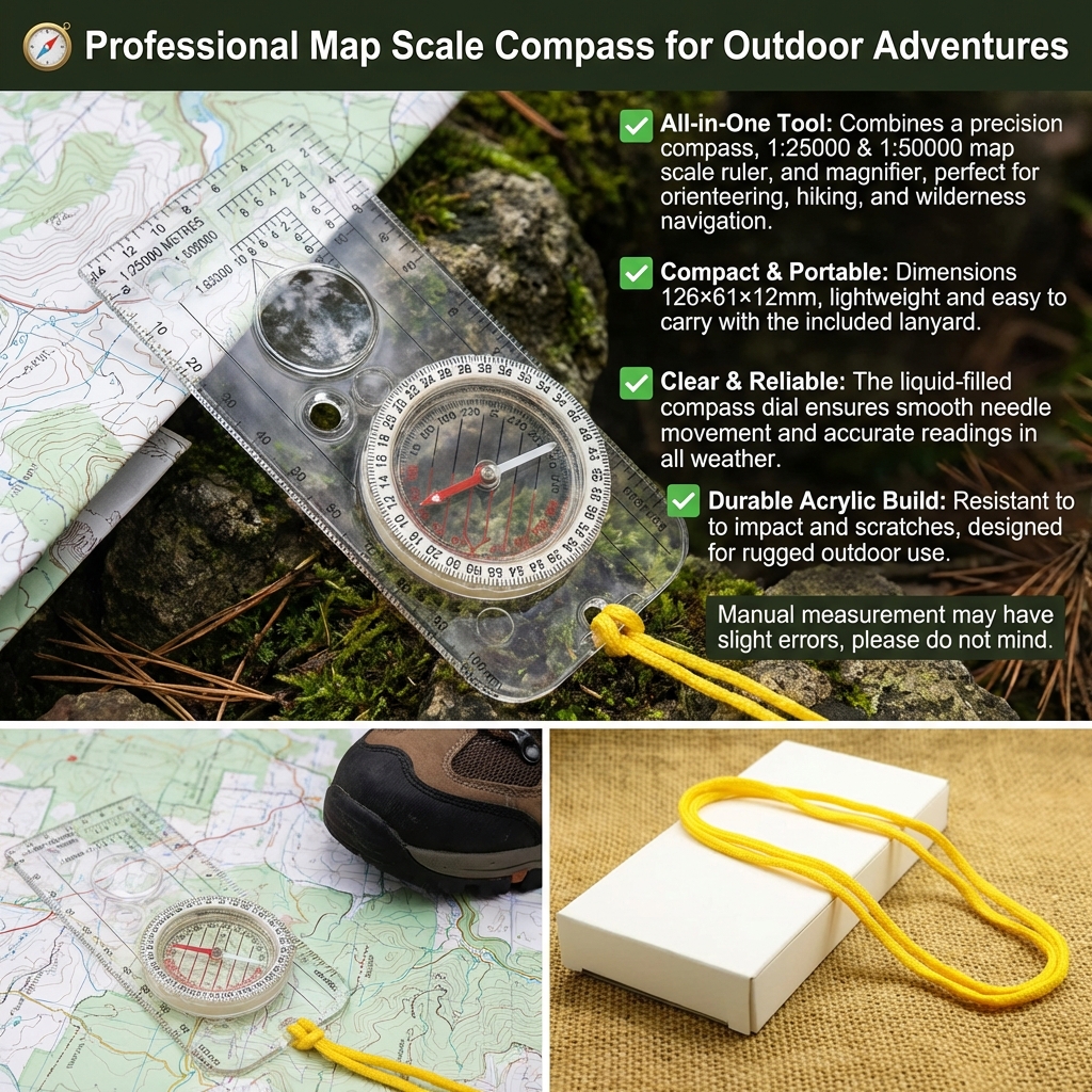 Navigation Map Ruler Compass - – Outdoor Hunting Maps recenzja i cena