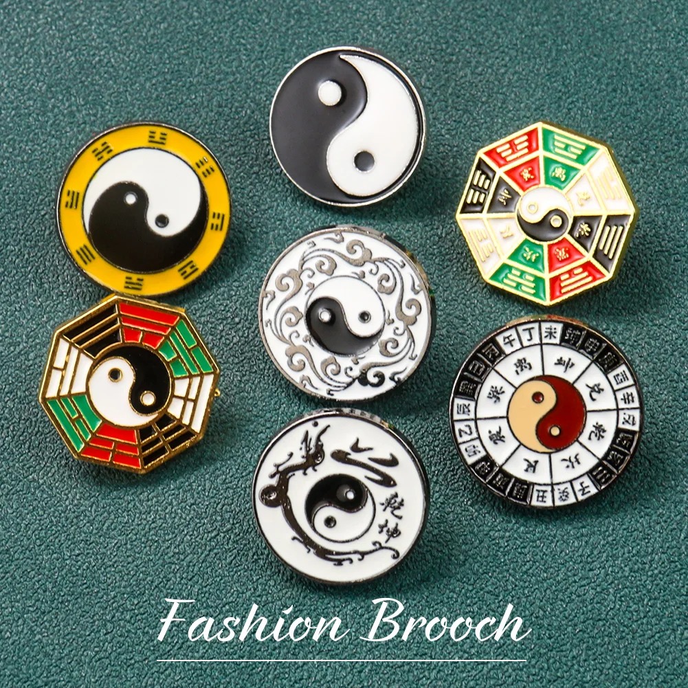 Yin Yang Symbol Metal Brooch C – Hunting Outdoor Shirts recenzja i cena