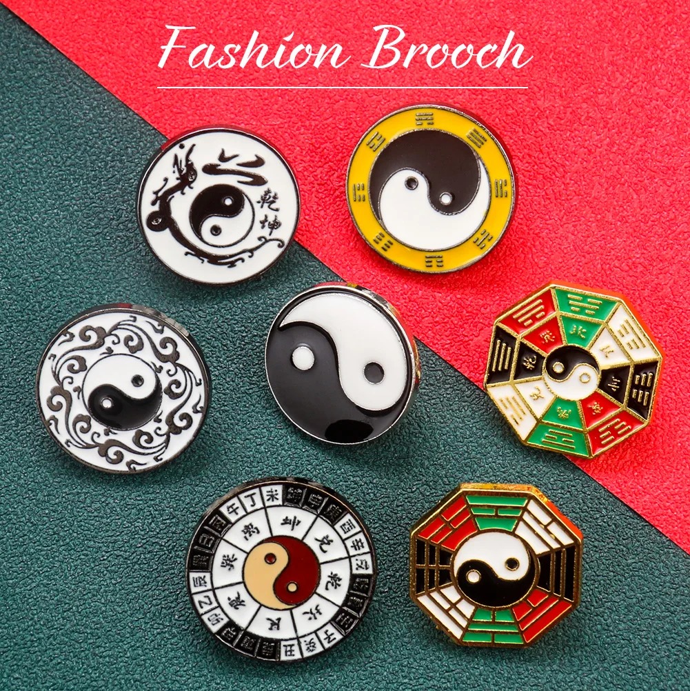 Yin Yang Symbol Metal Brooch C – Hunting Outdoor Shirts recenzja i cena